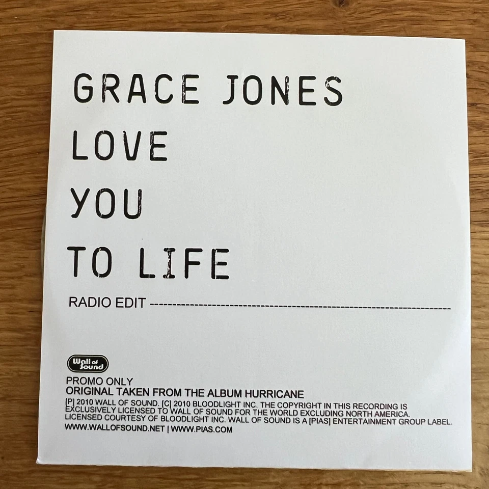 GRACE JONES, Love You To Life, CD Promo, 2010 - Bild 3 von 3