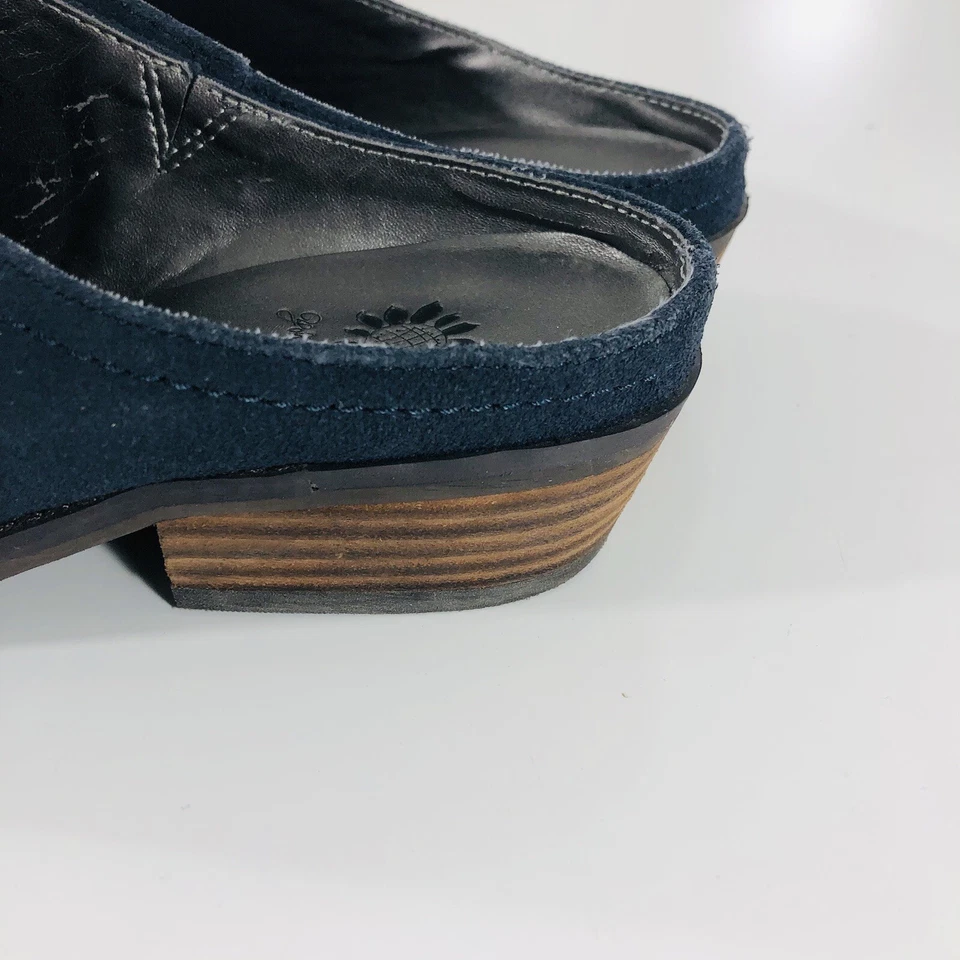 $75 Caixa Amarela Deanna Sapatos Femininos de Camurça Botas Western Tamanho 7 Slip On Azul - Imagem 4 de 4