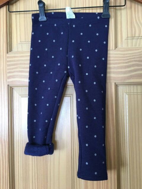 NWT Gymboree Cozy Fleece Leggings Navy Silver Dots Toddler Girls Outlet many sz