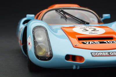 ミニカー Porsche 910 - Vintage 1990s Exoto Racing Series | 1:18 | Gulf Porsche 910 | Vintage Racing