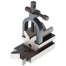 Angle V-Block W/Clamp Set Percision 0.0003 Hardened Steel 3-1/2" x1-7/8" x1-7/8"