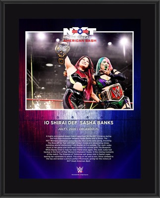 Io Shirai WWE 10.5'' x 13'' NXT TakeOver: Great American Bash Sublimated Plaque
