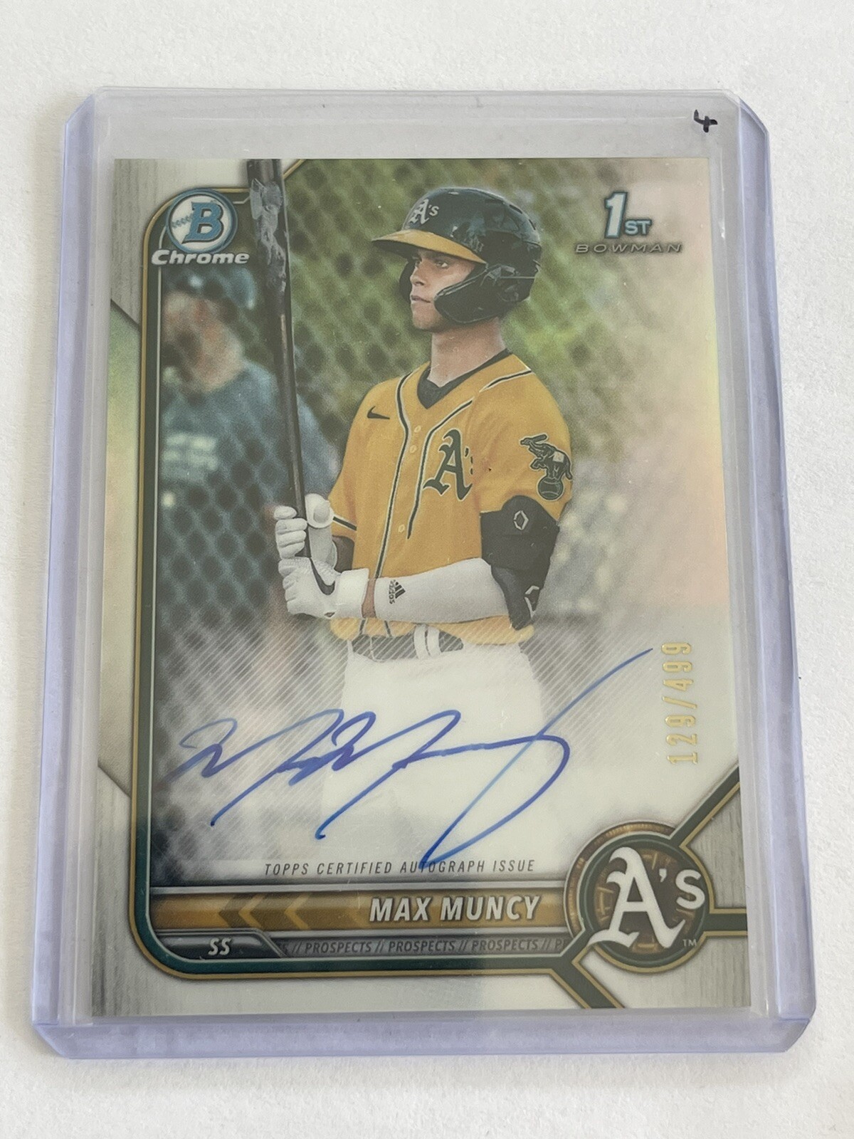 2022 Bowman Chrome Max Muncy 1st Auto Silver Refractor Autograph /499 #CPA-MMU A