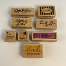 Studio G Kolette Hall Delta Lot of 8 Greeting Card Expressions Rubber Stamps