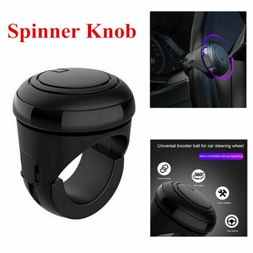 Black Universal for Car Steering Wheel Aid Power Handle Assister Spinner Knob US - Picture 2 of 11