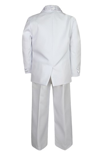 Baby Toddler Boy Guadalupe on stole 6pcs Christening Baptism White SUIT TUXEDO - Picture 14 of 16