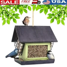 Bird Feeder W/ Suet Holder Double Suet Feeders Outdoor Hanging Wild Birds New