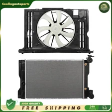 Radiator Aluminum & Radiator Cooling Fan Assembly For 2009-2013 Toyota Corolla