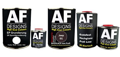 FÜR Jeep EG Dark Rosewood Perl 3.7L Autolack SET 2K Epoxid Grundierung Klarlack