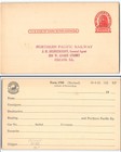 US #UX32 Pre-printed card from the Northern Pacific Railroad