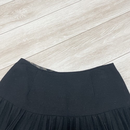 Burberry Blue Label Logo Embroidered Flare Short Skirt Women 38/XS-S Black Wool - Picture 6 of 13