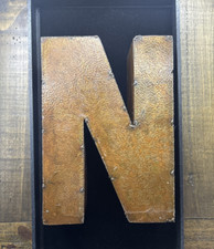 Home Decor Rustic / Western Metal Letter "N  Hanging 9in Tall