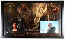 OLIVIA COOKE & EMMA D'ARCY Signed Photo Framed HOUSE OF THE DRAGON JSA COA