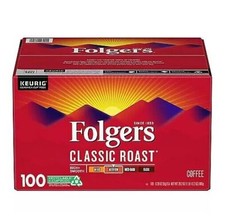 Folgers Classic Roast Coffee K-Cups, Medium - 100 Count