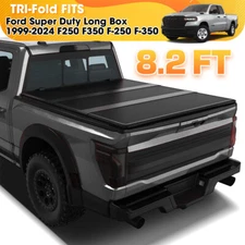 8.2FT FRP Hard 3-Fold Tonneau Cover for 1999-2025 Ford F250 Truck Long Bed Cover