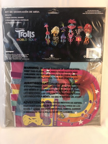 Trolls World Tour Table Decorations Girls Birthday Party Decoration Supplies - Picture 3 of 4