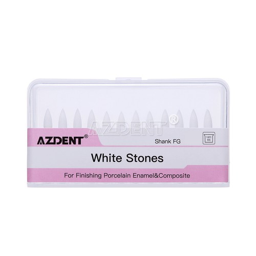 12Pcs Dental Flame White Stone Polishing FG Burs FL2 Abrasion Point Bur - Picture 13 of 13