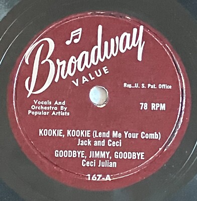 Jack & Ceci Julian / Steve Marks - (Broadway Doo Wop 10'' 78 rpm EP)