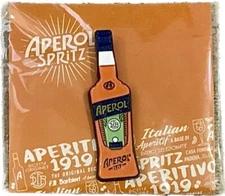 Aperol Spritz Bottle Enamel Lapel Pin Brand New In Package!