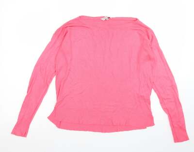 Muskat Damen rosa U-Boot-Ausschnitt Acrylmischung Pullover Größe 12