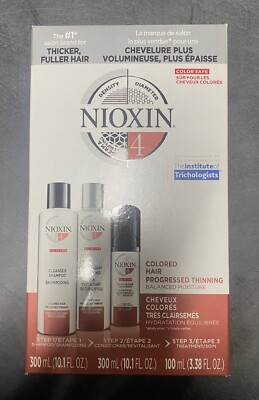 Nioxin 4 Colored Hair Progressed Thinning Balanced Moisture 3 Step System