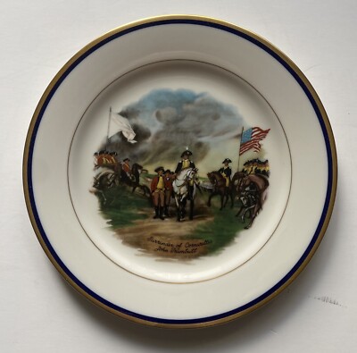 John Trumbull SURRENDER OF CORNVALLIS Plate Gold Trim Pickard China USA 9.5 