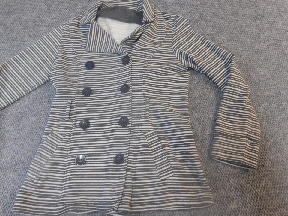 Abrigo Mujer Merona Guisante Pequeño Gris Rayas Foto 2 de 4