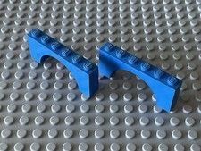 Lego  2x 3304 Bogen Brücke Blau Rundbogen (2)