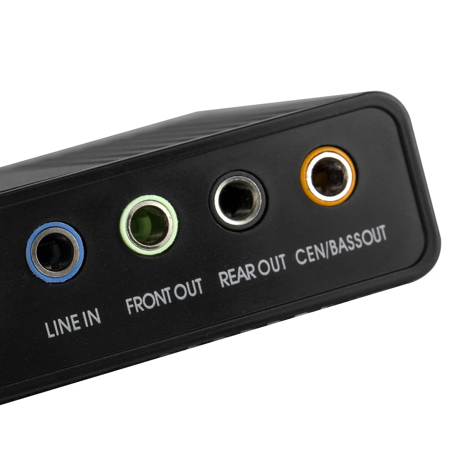 USB Sound Card 5.1 Channel SPDIF Optical Adapter PC Laptop External Audio Hub - Image 2 of 4