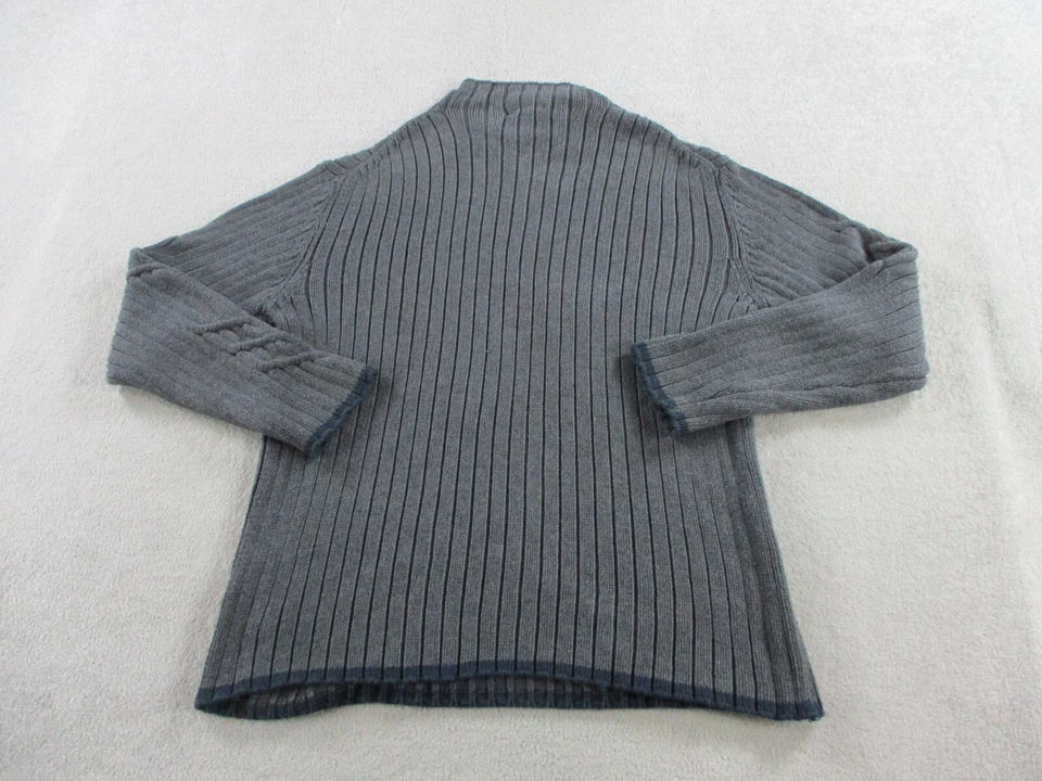 Suéter Girbaud Para Hombres Grande Gris Pesado Tejido con Cable Hip Hop Y2K De Colección Foto 3 de 4