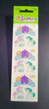 New Vintage Sandylion Sticker Prismatic Unicorn/Castle 1 Sheet