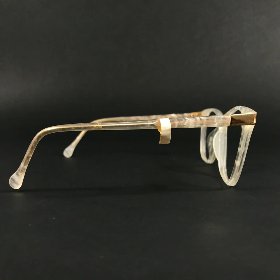 Monturas de gafas vintage Jil Sander MOD.208 893 dorado transparente cuadrado 56-13-135 Foto 3 de 4