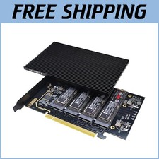 PCIe 4.0 Expansion Card for 4 NVMe M.2 SSDs w...