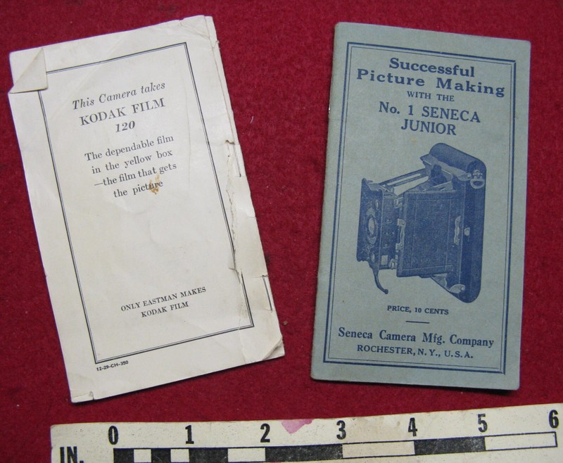 Pair Original 1920s Camera Manuals: Brownie and No. 1 Seneca Junior