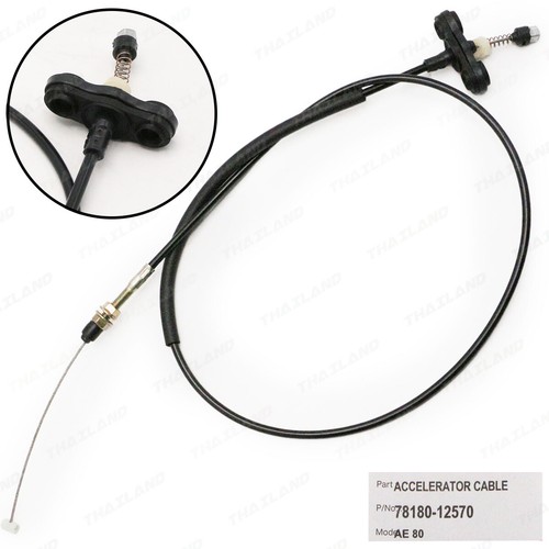 For Toyota Corolla AE80 90 92 EE80 1984 '92 Accelerator Throttle Cable Black - Picture 2 of 8