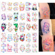 50 Cute Graffiti Fake Tattoo Temporary Sticker Face Arm Sticker Water Transfer