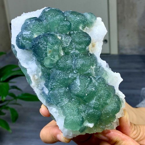 1,7 Pfund natürlicher transparenter grüner kubischer Fluorit Mineral Kristall Probe/China