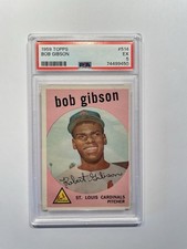 BOB GIBSON - 1959 TOPPS #514 - RC ROOKIE - ST LOUIS CARDINALS - PSA 5 EX