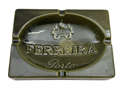 Porto Ferreira Advertising Ashtray Port Wine Collectible Tabaccoana Green Cigar