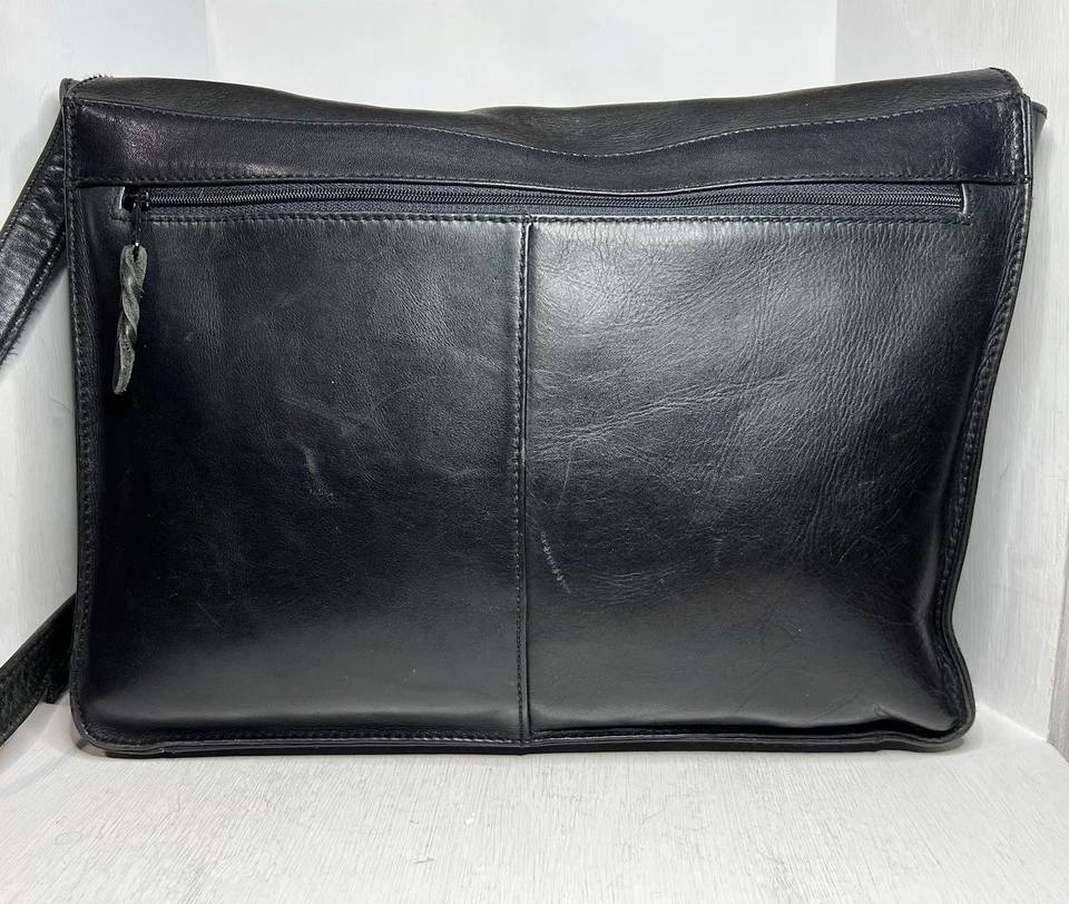 Bolso Mensajero De Colección Ellington Backpack Company Cuero Portland Grande Cuero Foto 3 de 4