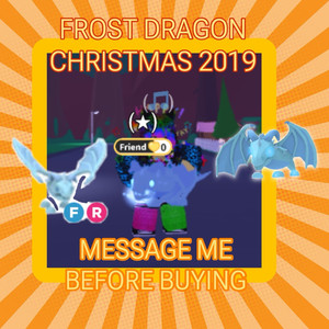 RARE Adopt Me Frost Dragon from Christmas 2019, Fly ride