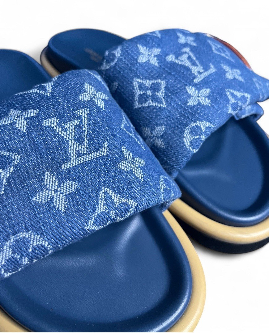 Pool Pillow Louis Vuitton Slides Blue Louis Vuitton Blue Pool