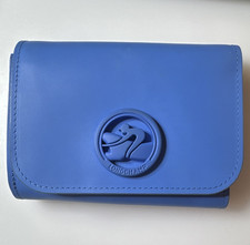 Longchamp Blue Women's Box Trot Wallet with Logo Accent - Cobalt Blue