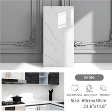 40pcs Gray Marble Peel and Stick Waterproof Wall Panels PVC Foam Wall Sticker