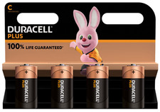 Duracell Plus C Batteries LR14 MN1400 1.5V Alkaline – Pack of 4| 100% Life Guar