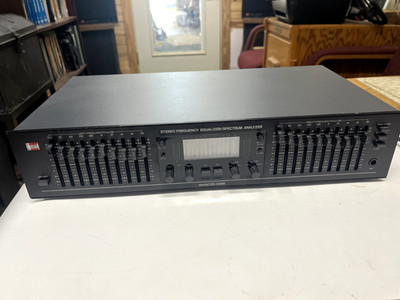 BSR EQ-3000 Stereo Frequency Graphic Equalizer Spectrum Analyzer - Black