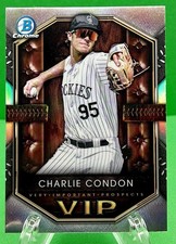 2025 Bowman Chrome Charlie Condon VIP Refractor #VIP-9 Colorado Rockies