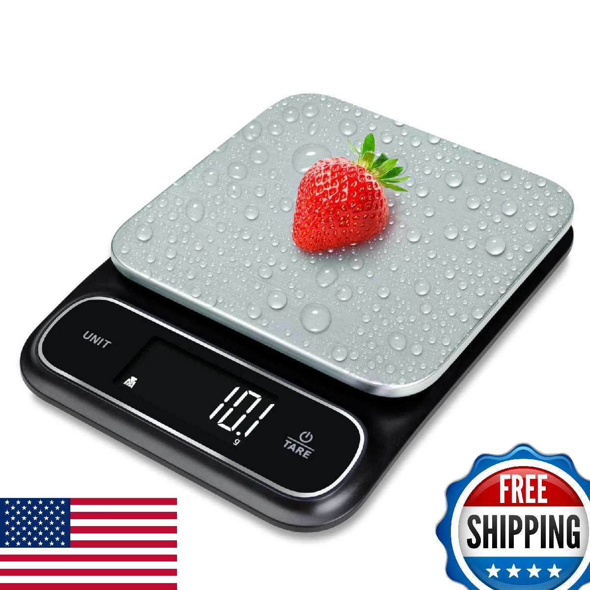 Fradel 0.1g Digital Kitchen Food Scale - 11lb, Grams/Ounces for Cooking, Baking