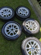 BMW 5 SERIES E39 ESTATE SET OF 4 16" ALLOY WHEELS WITH TYRES