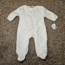 Hello Kitty Sanrio Baby Long Sleeve White Soft Footie Pajama Size 3 Months NWT